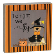 Let's Get Spooky Dog 4" Square Block  (3 Count Assortment)