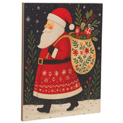 Nordic Santa At Night Wooden Sign - 10.5" x 13.5"H