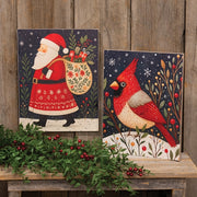 Nordic Santa At Night Wooden Sign - 10.5" x 13.5"H