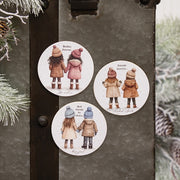 Besties Forever Round Wooden Magnet  (3 Count Assortment)
