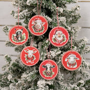Down on the Farm Round Ornament  (6 Count Assortment)