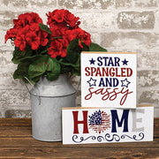 Home Americana Sunflower Block - 10" x 4"