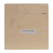 Snowman with Snowy Ornaments & Lights Block - 5 In Sq