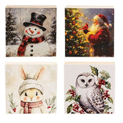 Woodland Winter Square Block - 3" Sq  (24 Count Assortment)