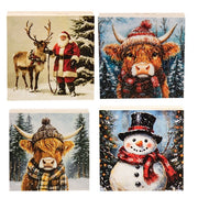 Woodland Winter Square Block - 3" Sq  (24 Count Assortment)