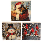Woodland Winter Square Block - 3" Sq  (24 Count Assortment)
