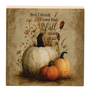 Fall Blessings Block - 3" Sq.  (3 Count Assortment)