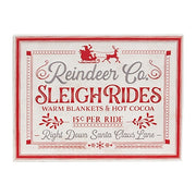 Reindeer Co. Sleigh Rides Metal Sign