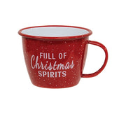 Christmas Sprit Red Enamel Mug  (3 Count Assortment)