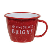 Christmas Sprit Red Enamel Mug  (3 Count Assortment)