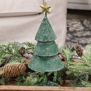 Distressed Textured Metal Christmas Tree - 12"