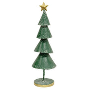 Distressed Textured Metal Christmas Tree - 14"
