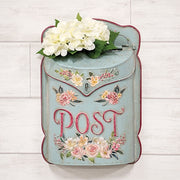 Distressed Metal Vintage Garden Post Box