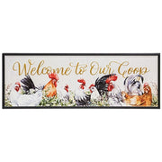 Welcome to Our Coop Distressed Metal Sign