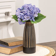 BoHo Etched Black Wooden Vase - 8"