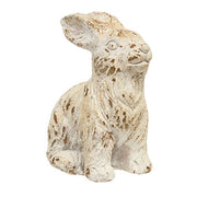 Distressed Carved Look Cement Sitting Bunny