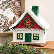 Frosted Winter Tealight Luminary Cottage