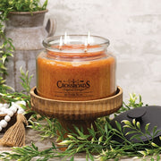 Carved Wooden Candle Pedestal - 7.75" x 5"