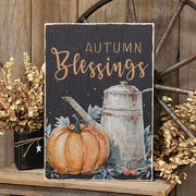 Autumn Blessings Wood Hanging Sign