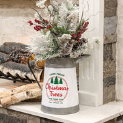 Farm Fresh Christmas Trees Metal Pitcher