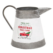 Fresh Cut Christmas Tree Farm Metal Pitcher