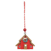 Wooden Christmas Barn Ornament