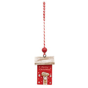Wooden Merry Christmas House Ornament