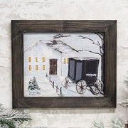 Home From Church Textured Framed Print - 10x8