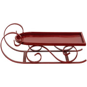 Red Metal Sled - 11.75" W x 5" Dp x 4.5"H