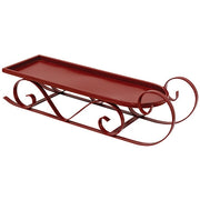 Red Metal Sled - 11.75"W x 5" dp x 4.5"H