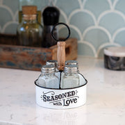 Seasoned With Love Caddy with 4 Salt & Pepper Shakers
