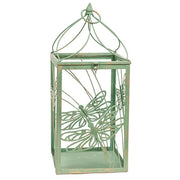 Distressed Green Metal Dragonfly Lanterns (Set of 2)