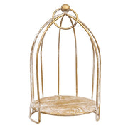 Distressed Golden Birdcage Lantern