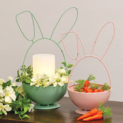 Distressed Metal Bunny Egg Bowls (Set of 2)