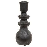 Black Wooden Deco Bottle Taper Holder
