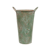 Green Copper Finish Butterfly Embossed French Buckets (Set of 2)