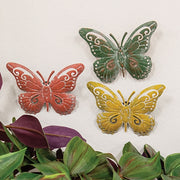 Distressed Metal Wall Butterfly - 4.5" x 3.5"  (3 Count Assortment)