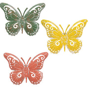 Distressed Metal Wall Butterfly - 4.5" x 3.5"  (3 Count Assortment)