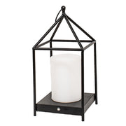Black Metal Open Air Tri-Function LED Lantern - 16"