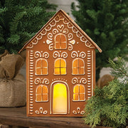 Metal Gingerbread House Luminary - 12"H