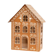 Metal Gingerbread House Luminary - 12"H