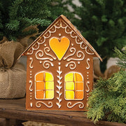 Metal Gingerbread House Luminary - 9.75"H