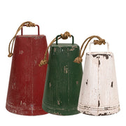 Distressed Metal Jumbo Cow Bells (Set of 3)