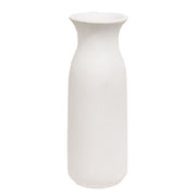 White Ceramic Tall Vase - 9.25"H