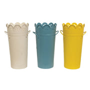 Metal Scalloped Flower Edge Planter  (3 Count Assortment)