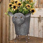 Metal Pig Planter