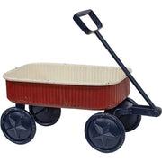 Red - White - Blue Rustic Metal Wagon