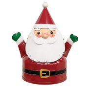 Distressed Metal Jolly Santa