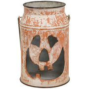 Distressed Metal Jack O'Lantern Luminary