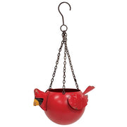Distressed Metal Cardinal Hanging Planter
